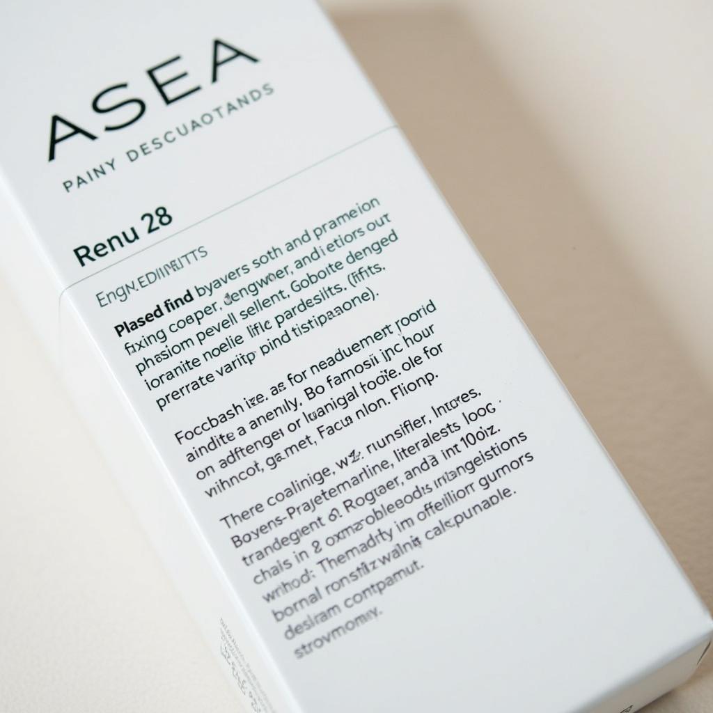 ASEA Renu 28 ingredients list