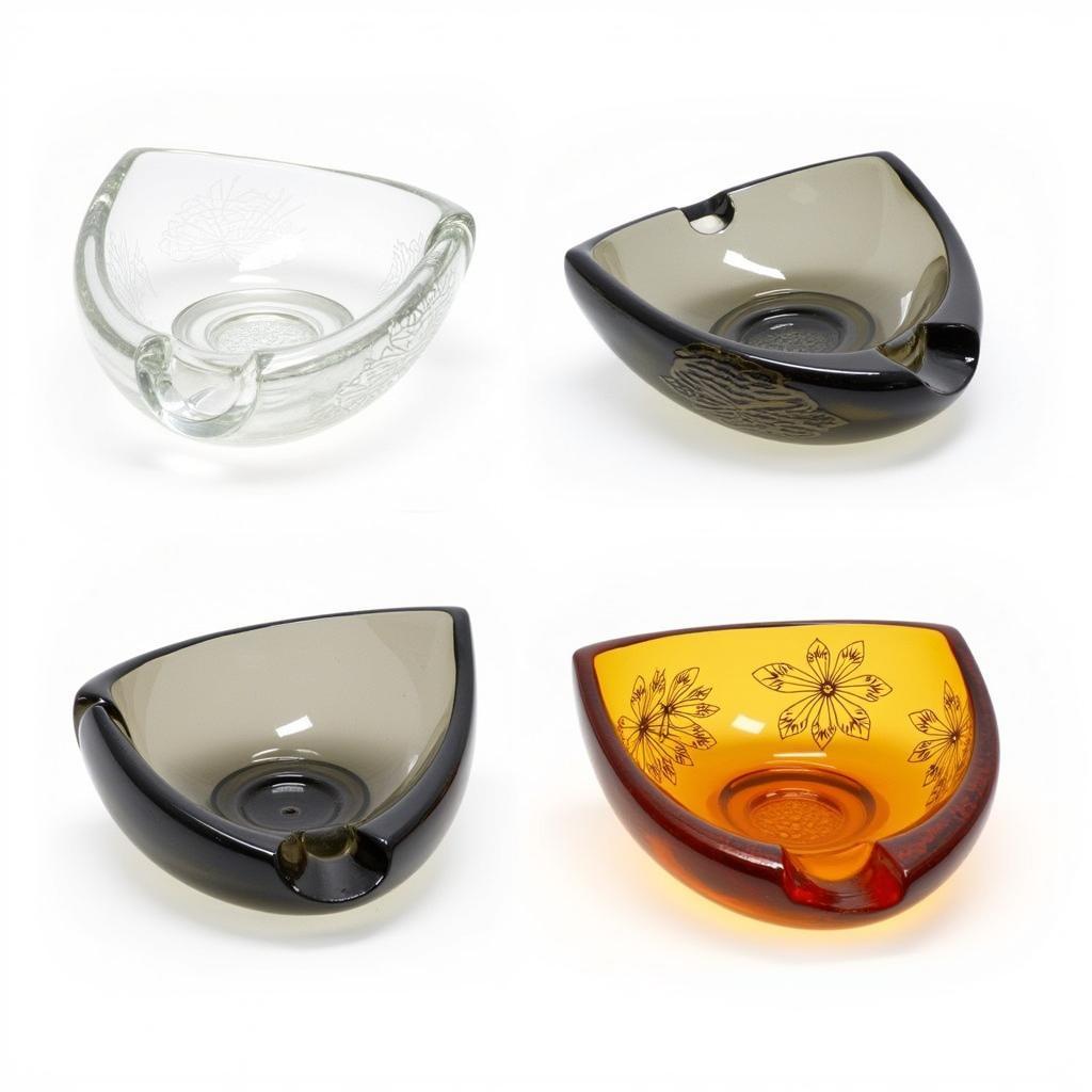 Asea Triangular Glass Ashtray Variations