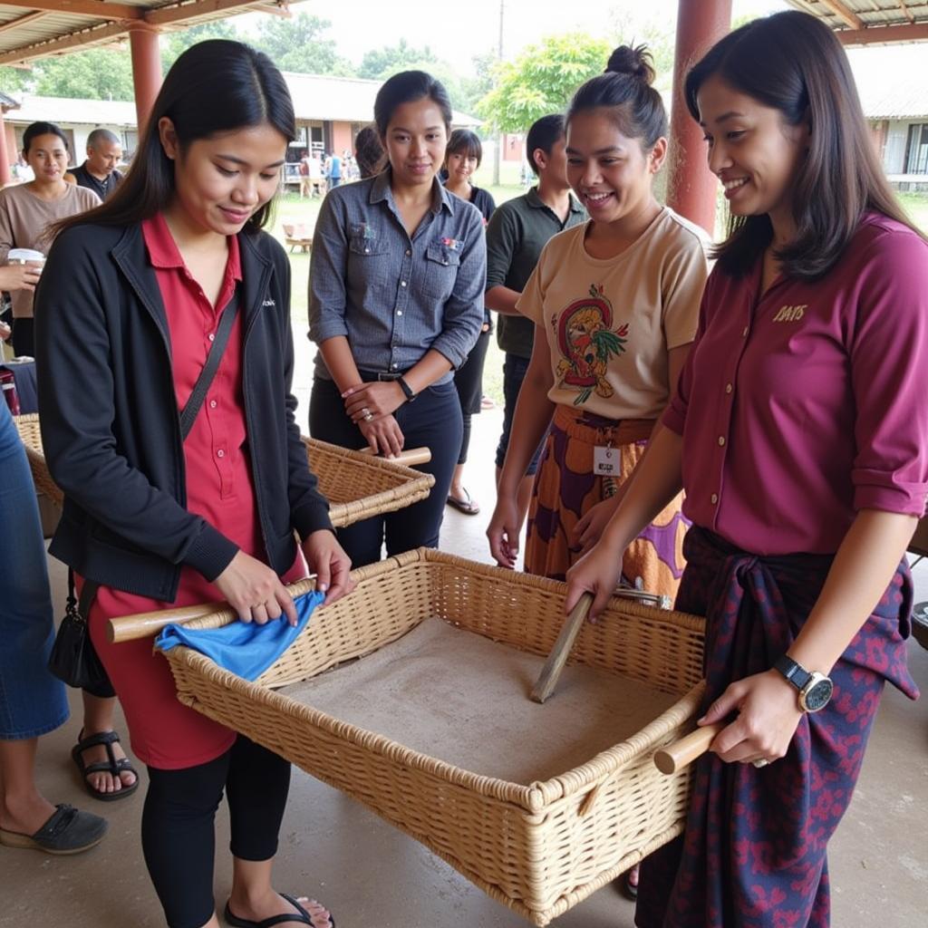 ASEA UNINET staff experiencing cultural immersion during the 2018 exchange