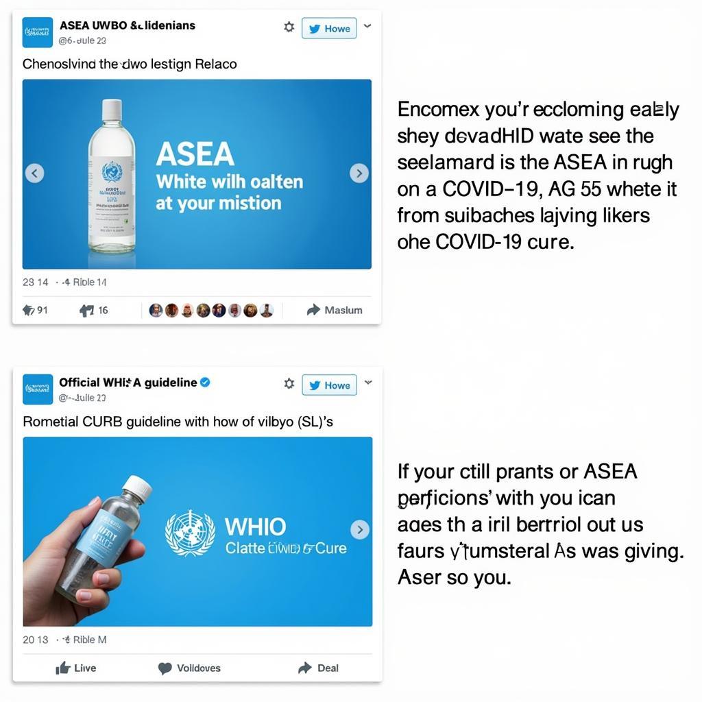 ASEA water and COVID-19 misinformation spread on social media.