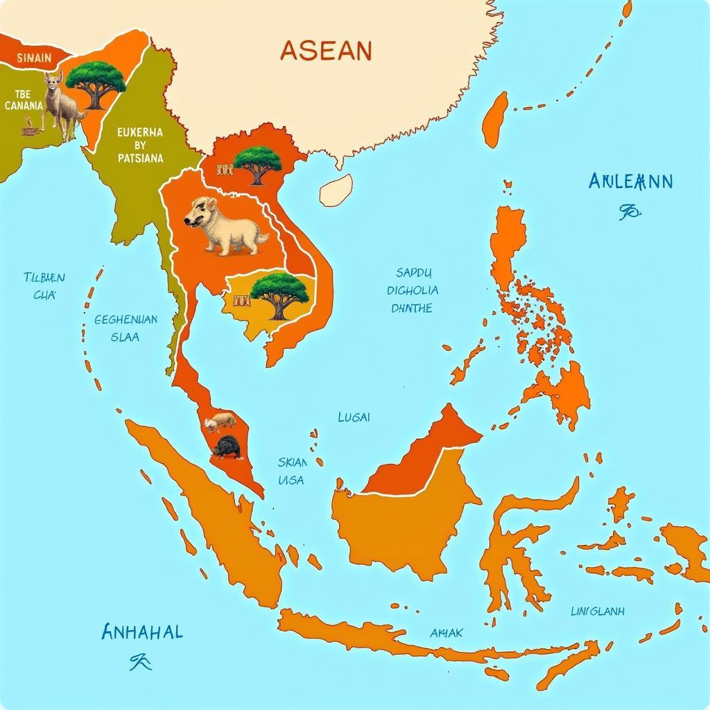 Map of ASEAN 10 Countries