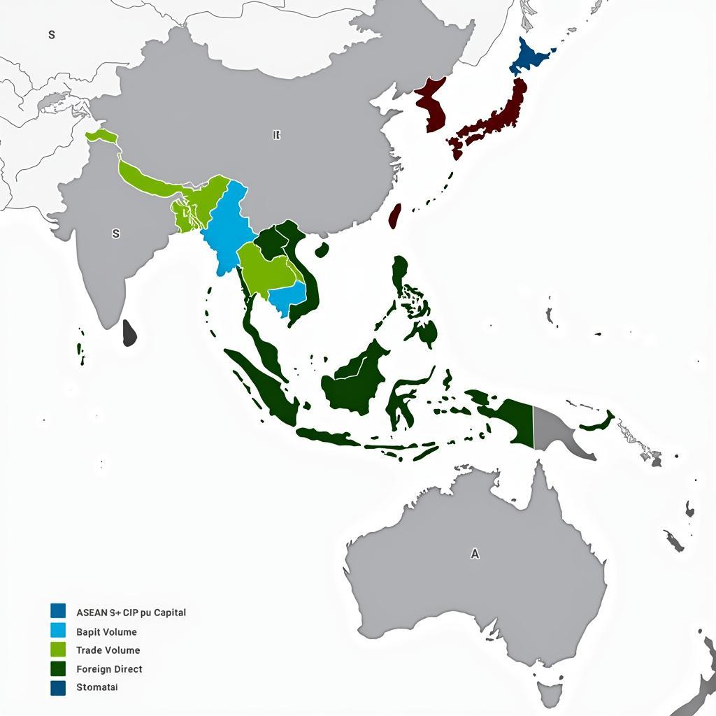 ASEAN 10 Countries Map with Economic Indicators