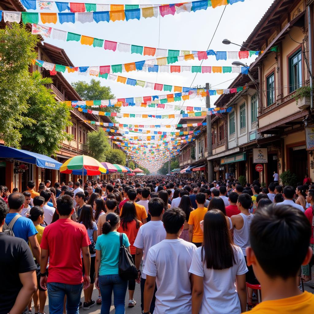 Vibrant street festival in the Philippines during ASEAN 2017