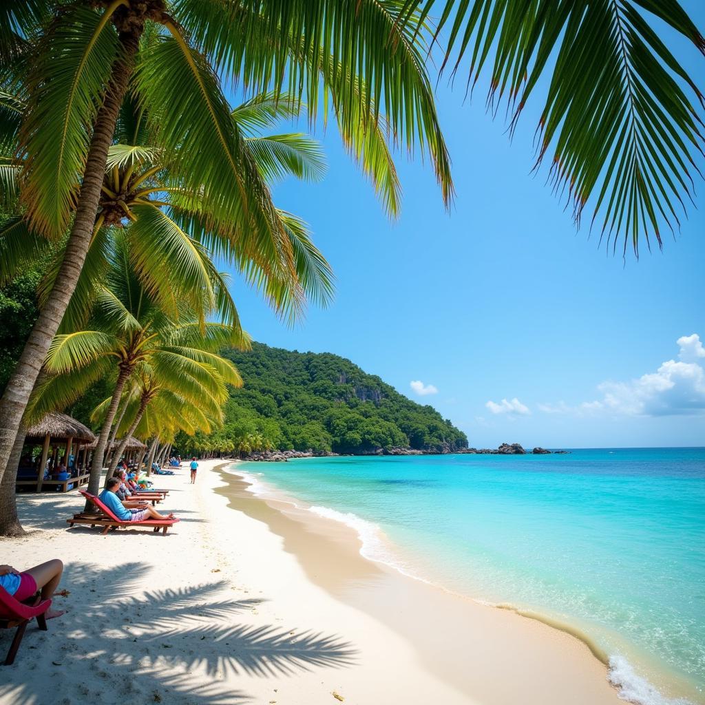 Relaxing on a serene beach in Thailand during ASEAN 2017