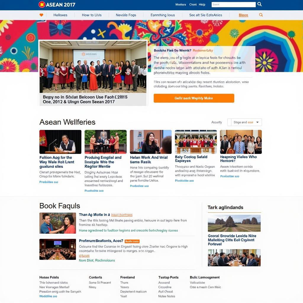 ASEAN 2017 Website Homepage