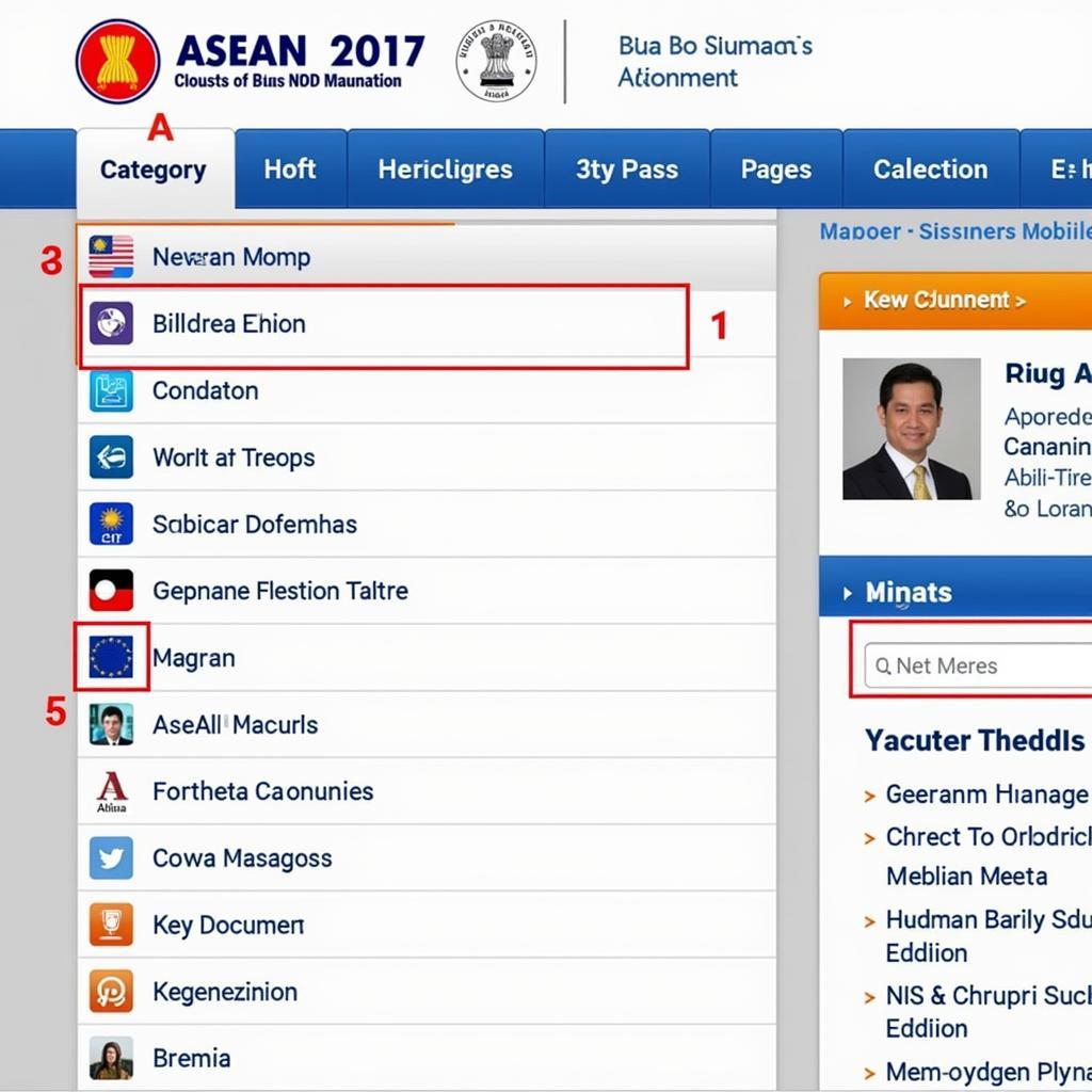 Navigating the ASEAN 2017 Website