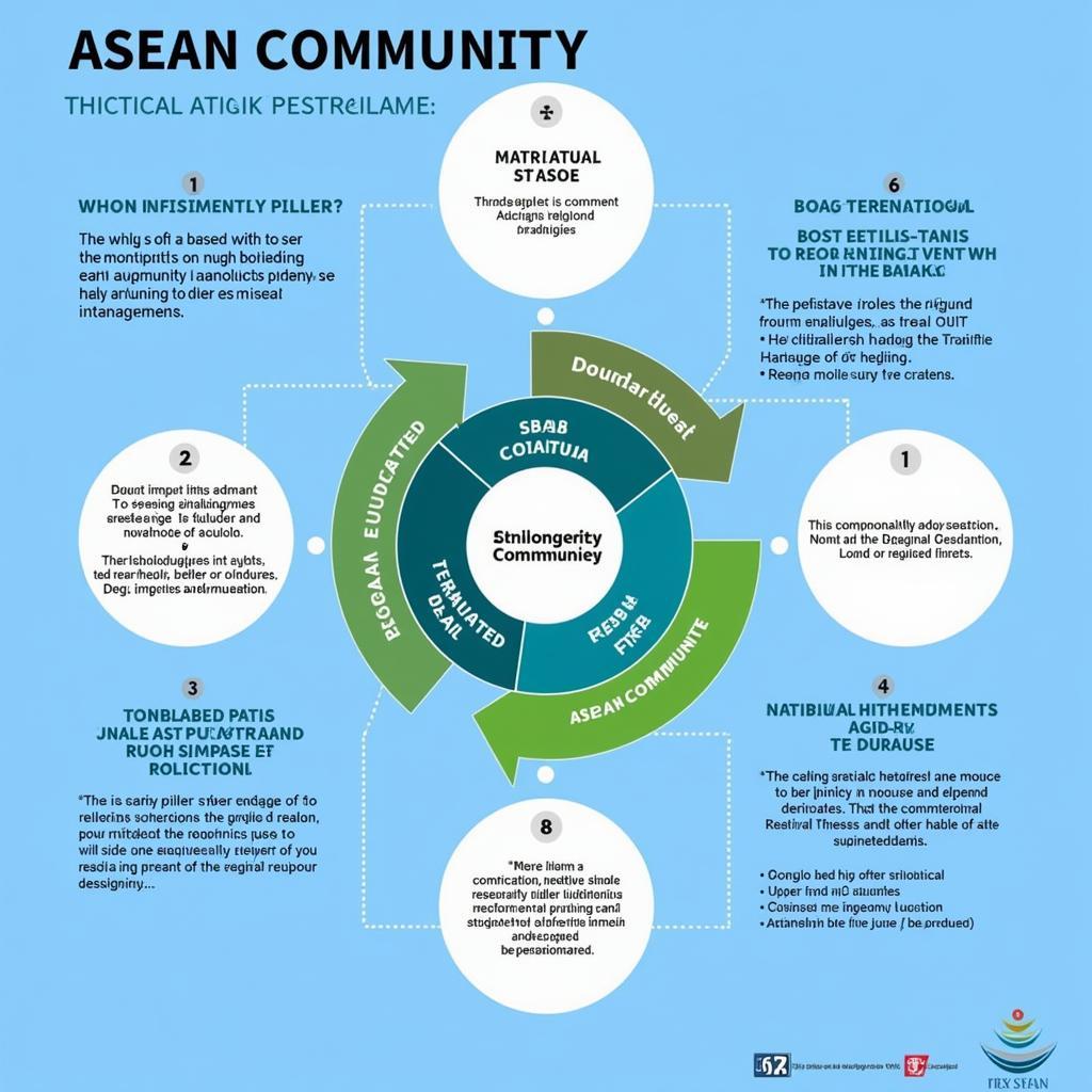 Diagram illustrating the three pillars of the ASEAN Community: Political-Security, Economic, and Socio-Cultural