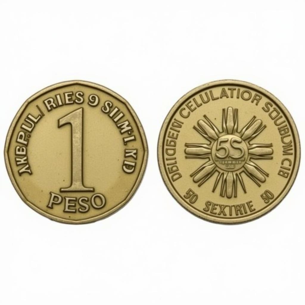 ASEAN 50 1 Peso Coin Obverse and Reverse