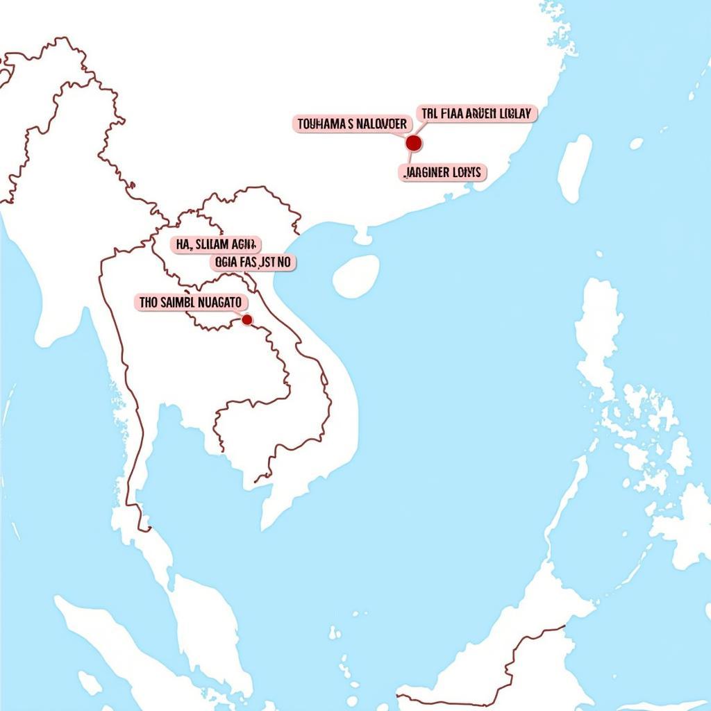 ASEAN Airport Map with Zip Codes