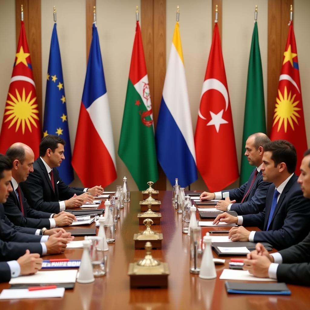 ASEAN and Algerian Representatives in a Diplomatic Meeting