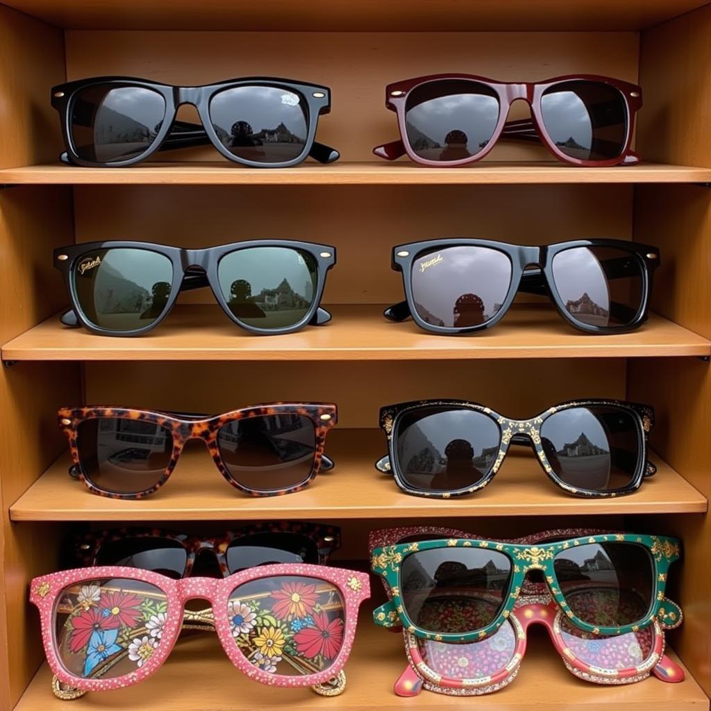 Different styles of Asean Angelo sunglasses on display