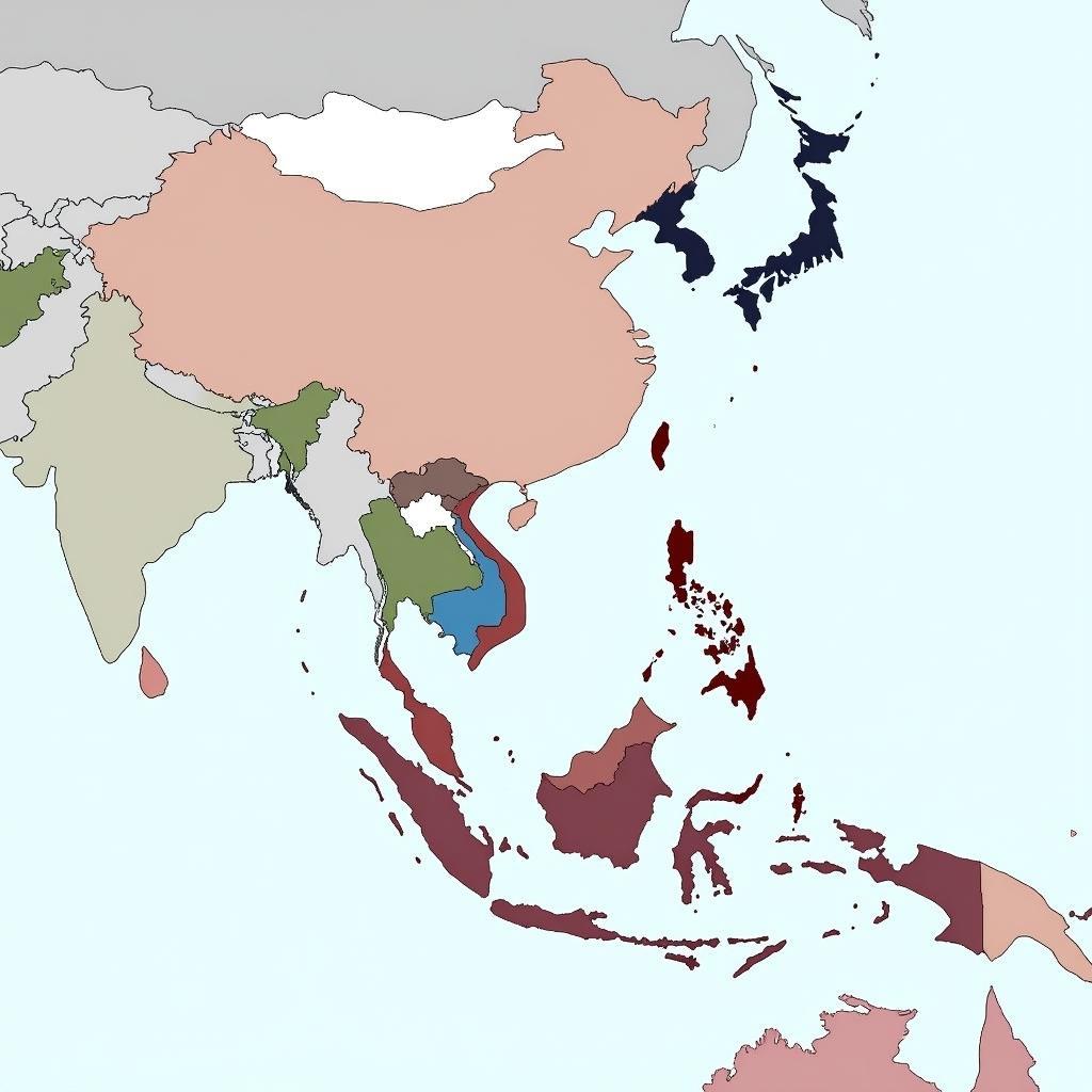 Map highlighting ASEAN and APEC member economies