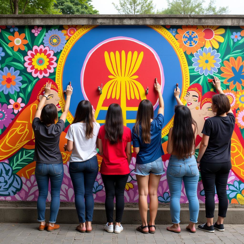 ASEAN Artists Collaboration: Painting Mural Together