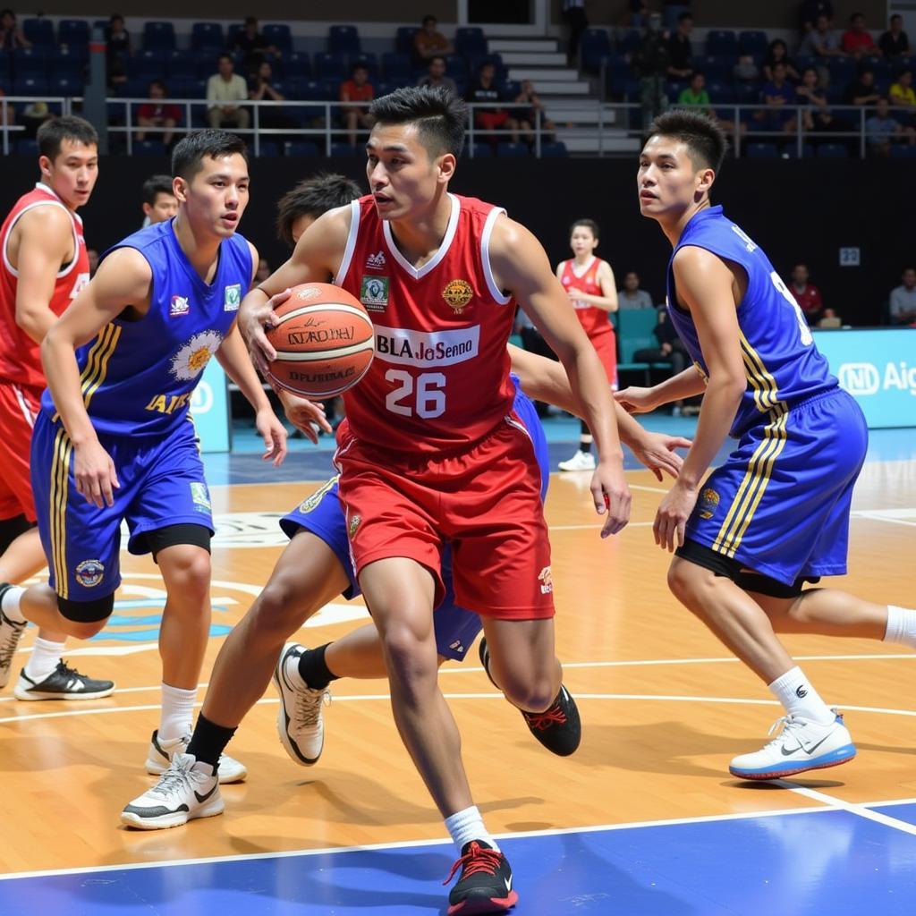 Intense Gameplay During the 2016 ASEAN Basketball League