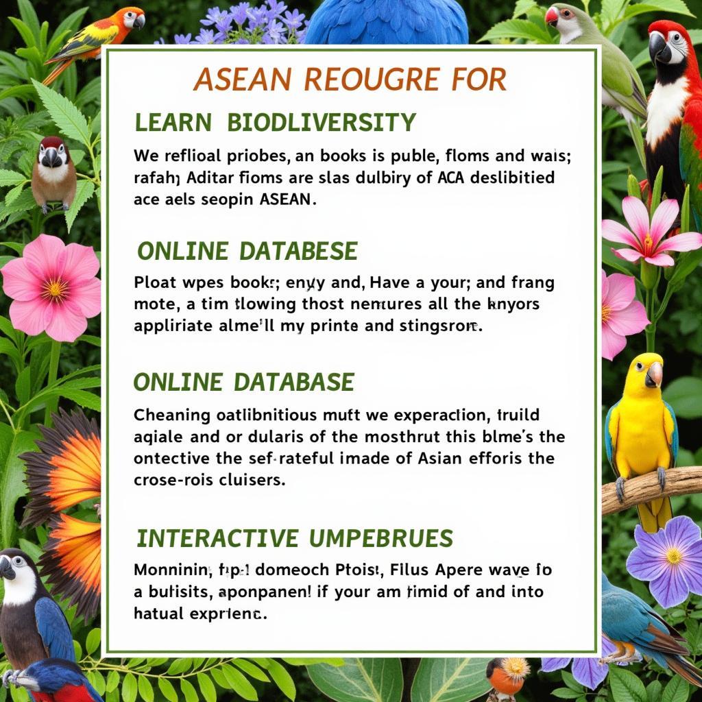 Exploring ASEAN Biodiversity Resources