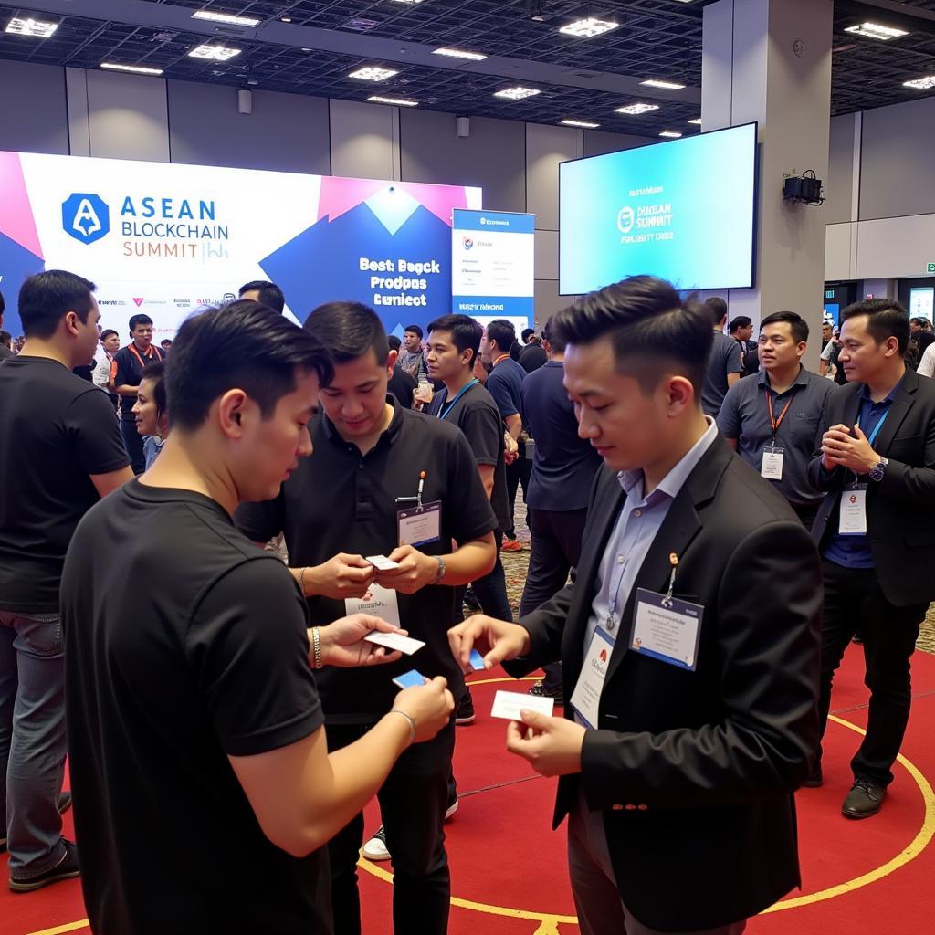 Attendees networking at the ASEAN Blockchain Summit KL