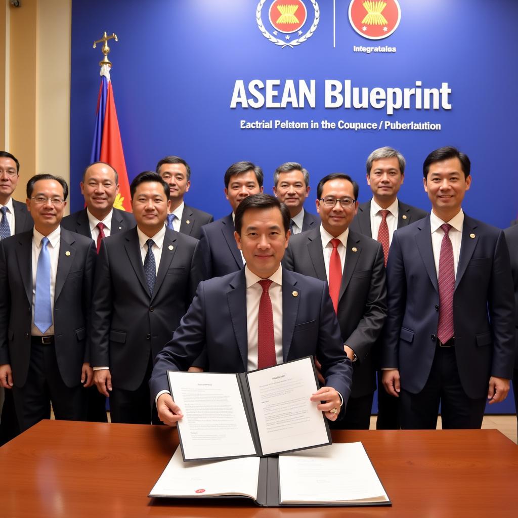 ASEAN Leaders at the Blueprint Adoption Ceremony