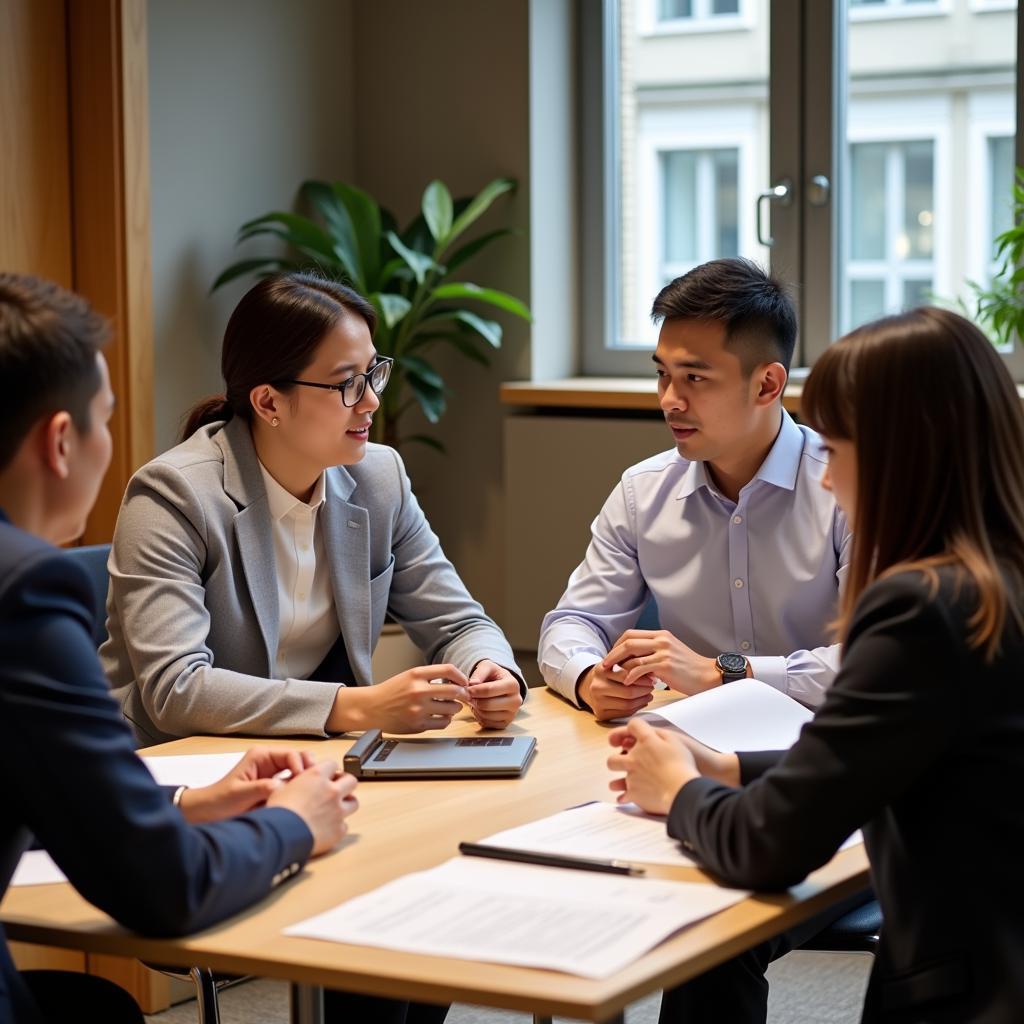 Discussion at an ASEAN Business Meet