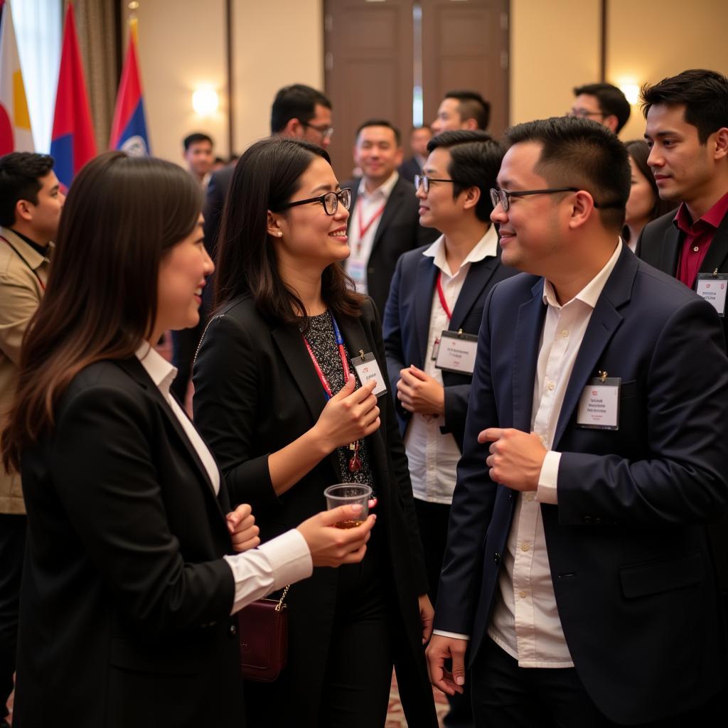 Networking at an ASEAN Business Meeting