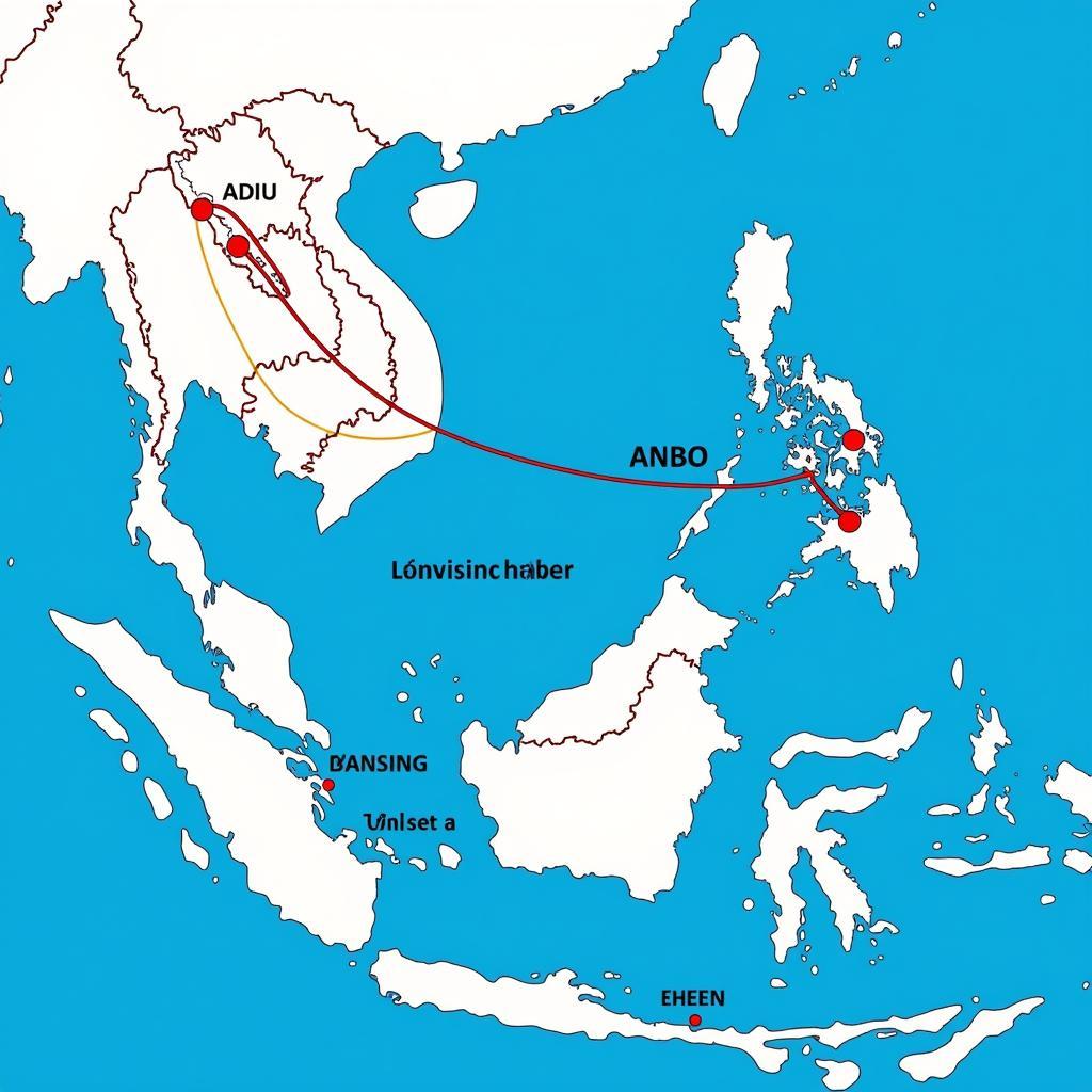 ASEAN Cable Map Showing Connectivity