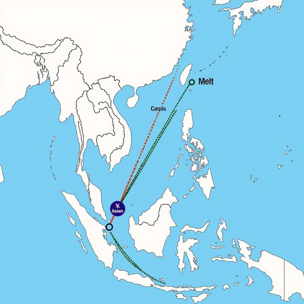 ASEAN Cable System Map Showing Latency Factors