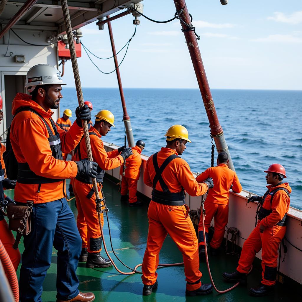 ASEAN Cableship Crew at Work