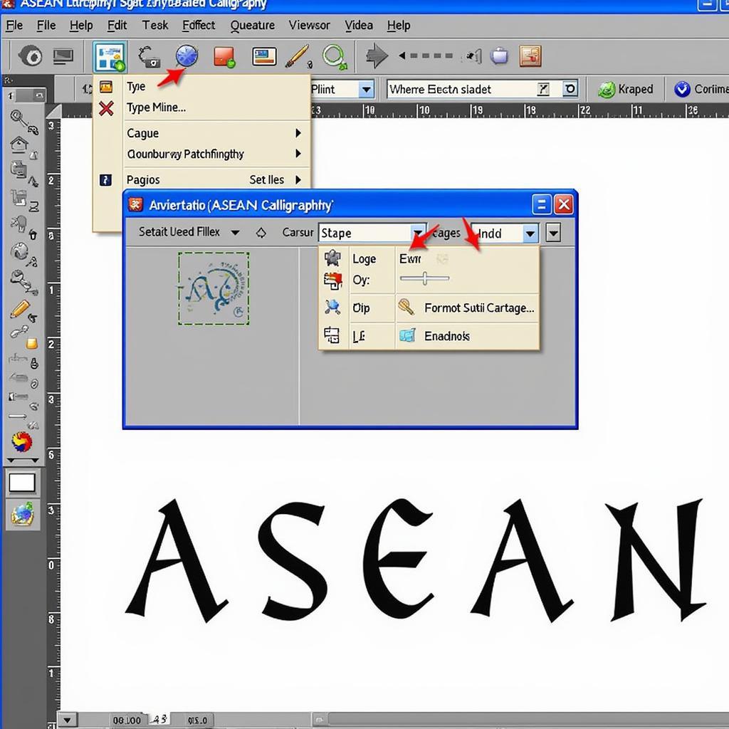 ASEAN Calligraphy Logo Design in Illustrator CS6