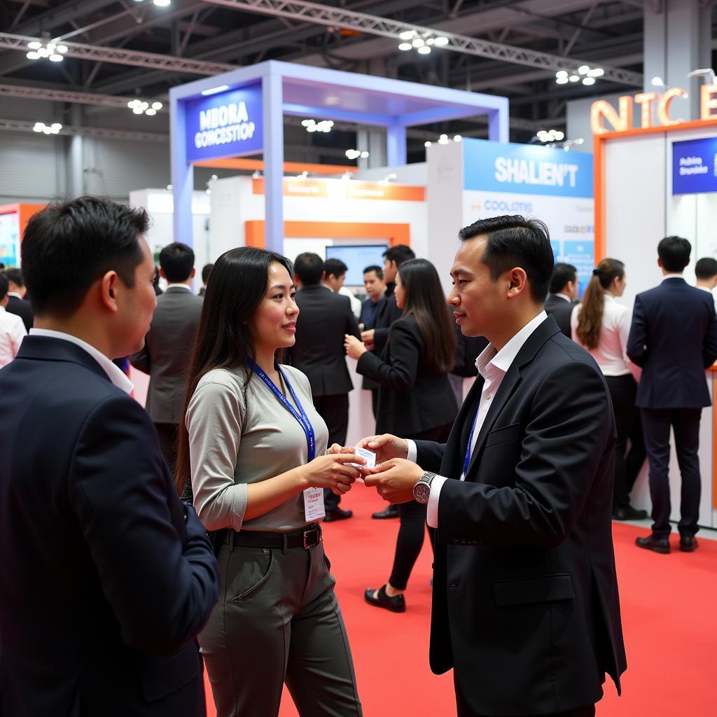 Attendees networking at the ASEAN Career Fair