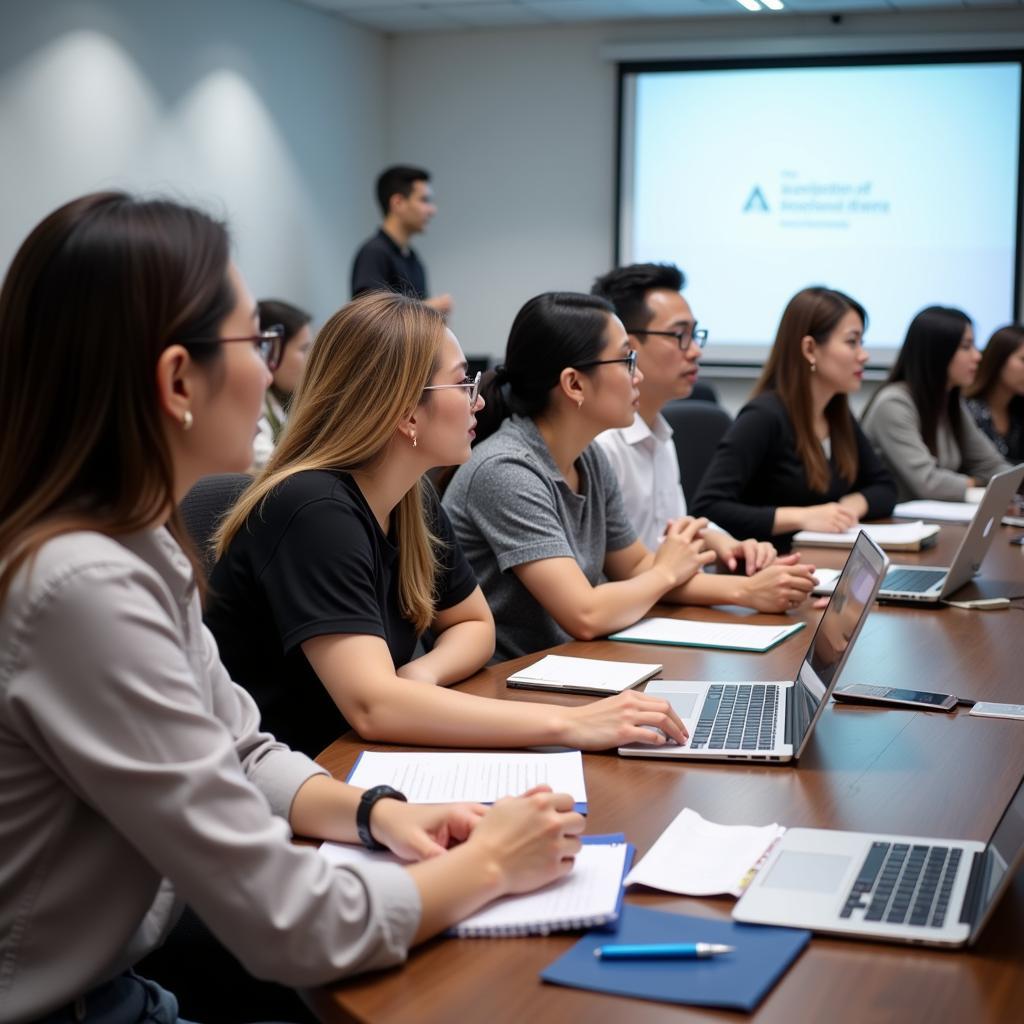 A group of professionals attending an ASE CPD workshop, highlighting the benefits of continuous learning for career growth.