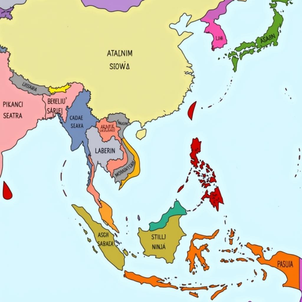 Map highlighting ASEAN cultural exchange