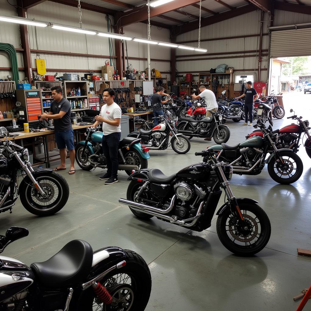 Custom Motorcycle Workshop in Southeast Asia