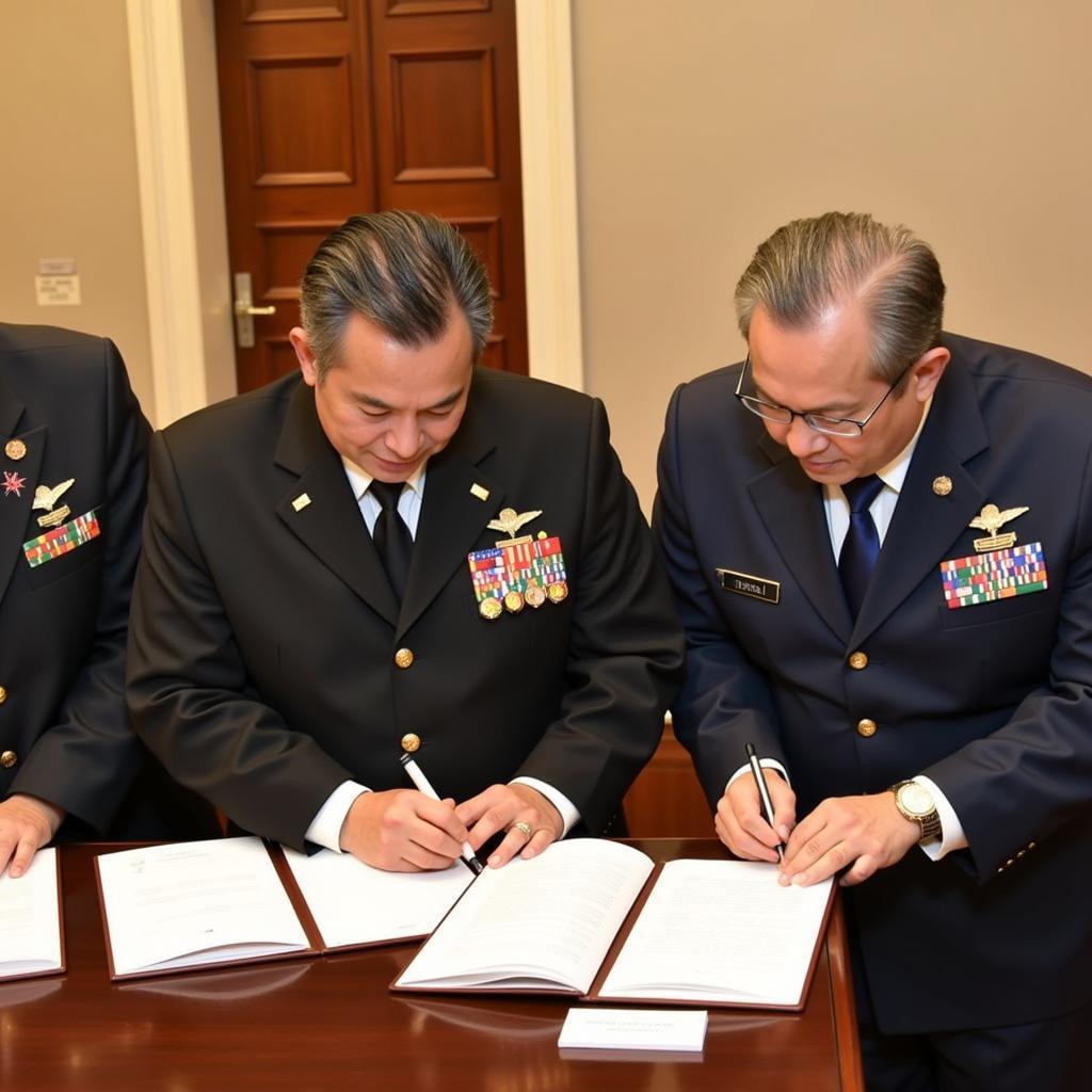 ASEAN Defence Ministers Signing Joint Declaration