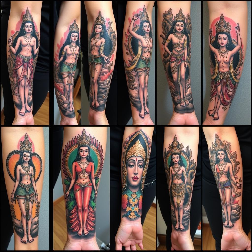 Diverse Designs of Asean Divine Tattoo Goddesses