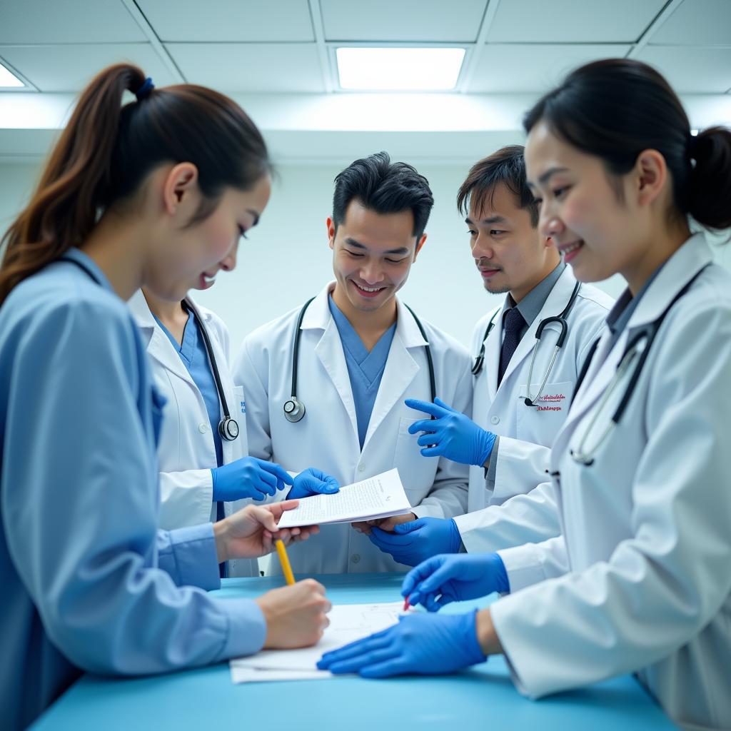 ASEAN Doctors Collaborating in a Hospital Setting