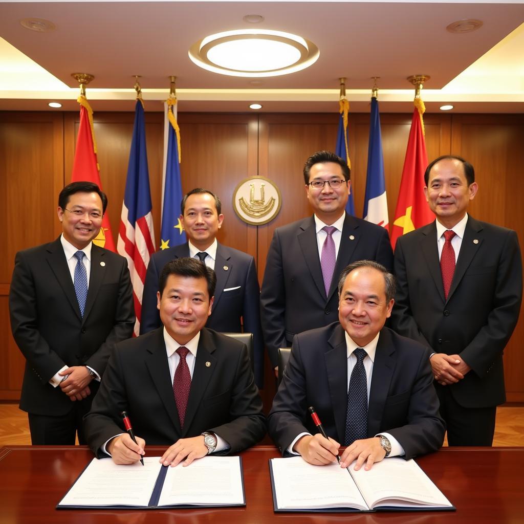 ASEAN Leaders Signing the E-commerce Agreement