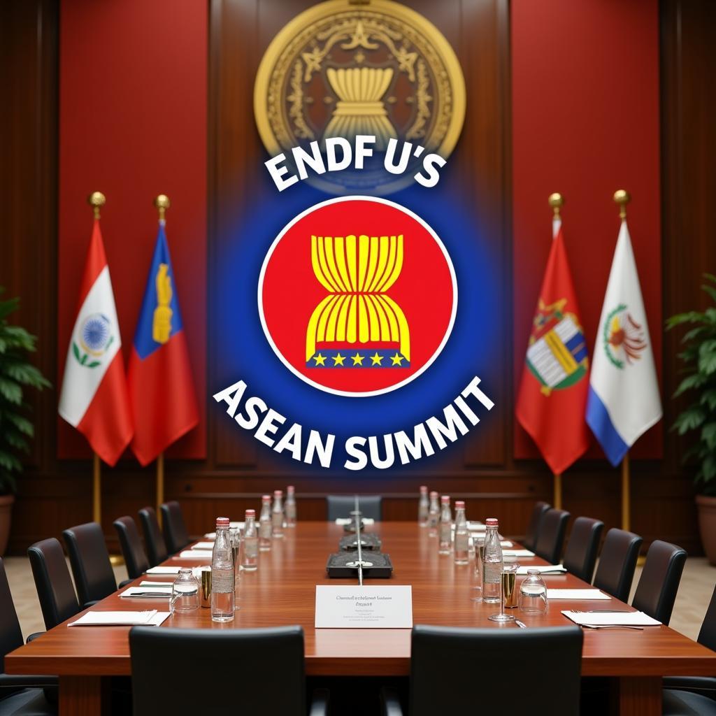 ASEAN Emblem Displayed Prominently at a Summit