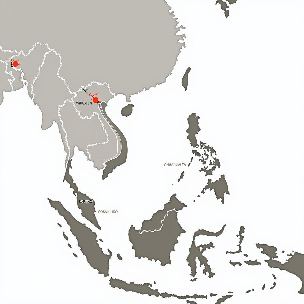 ASEAN ETA Map showing interconnected countries