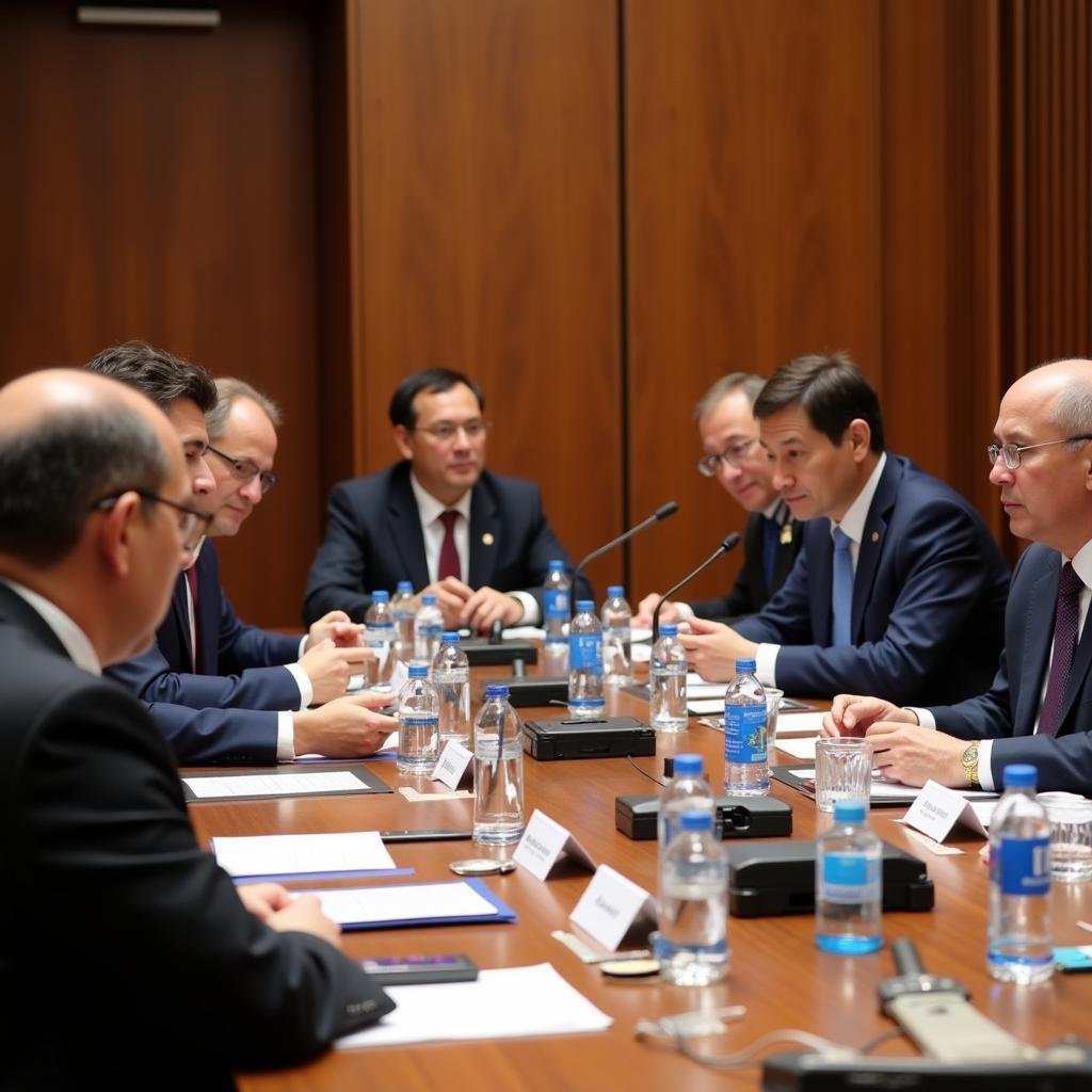 Representatives engaged in discussions at the 20th ASEAN-EU Ministerial Meeting