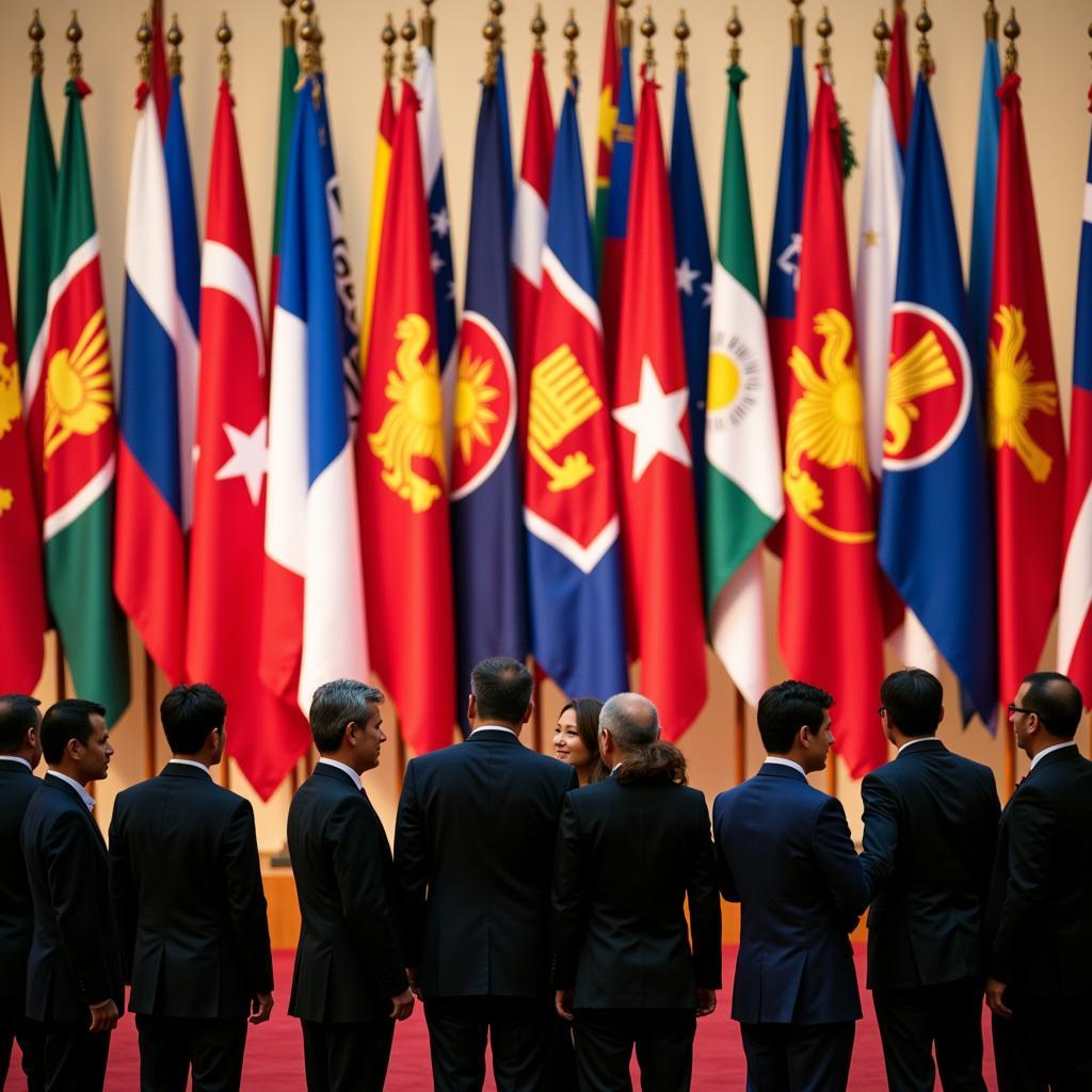 ASEAN Flags in International Relations