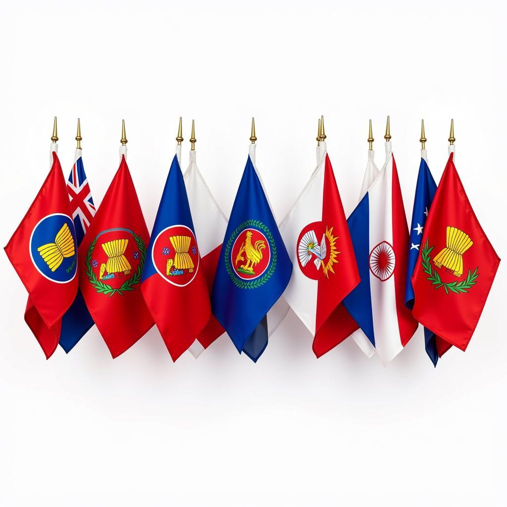 Flags of ASEAN nations united: A symbol of shared identity and regional cooperation