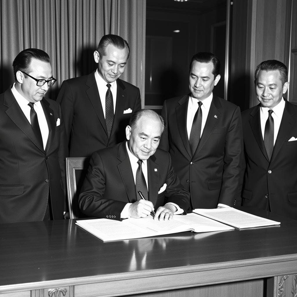 ASEAN Founding Fathers Signing the Bangkok Declaration