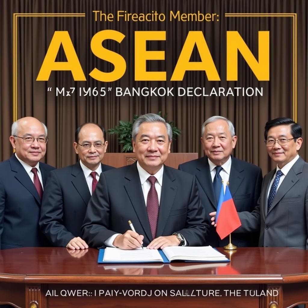 ASEAN Founding Members Signing the Bangkok Declaration