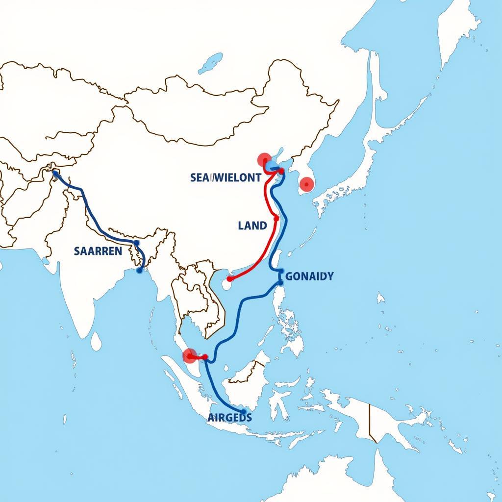 Map of ASEAN Freight Routes