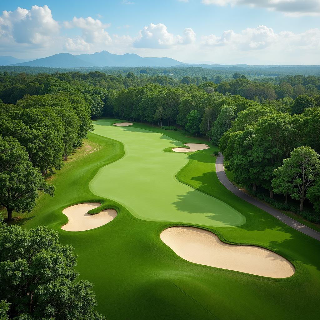 ASEAN Golf Course Design with Strategic Bunker Placement