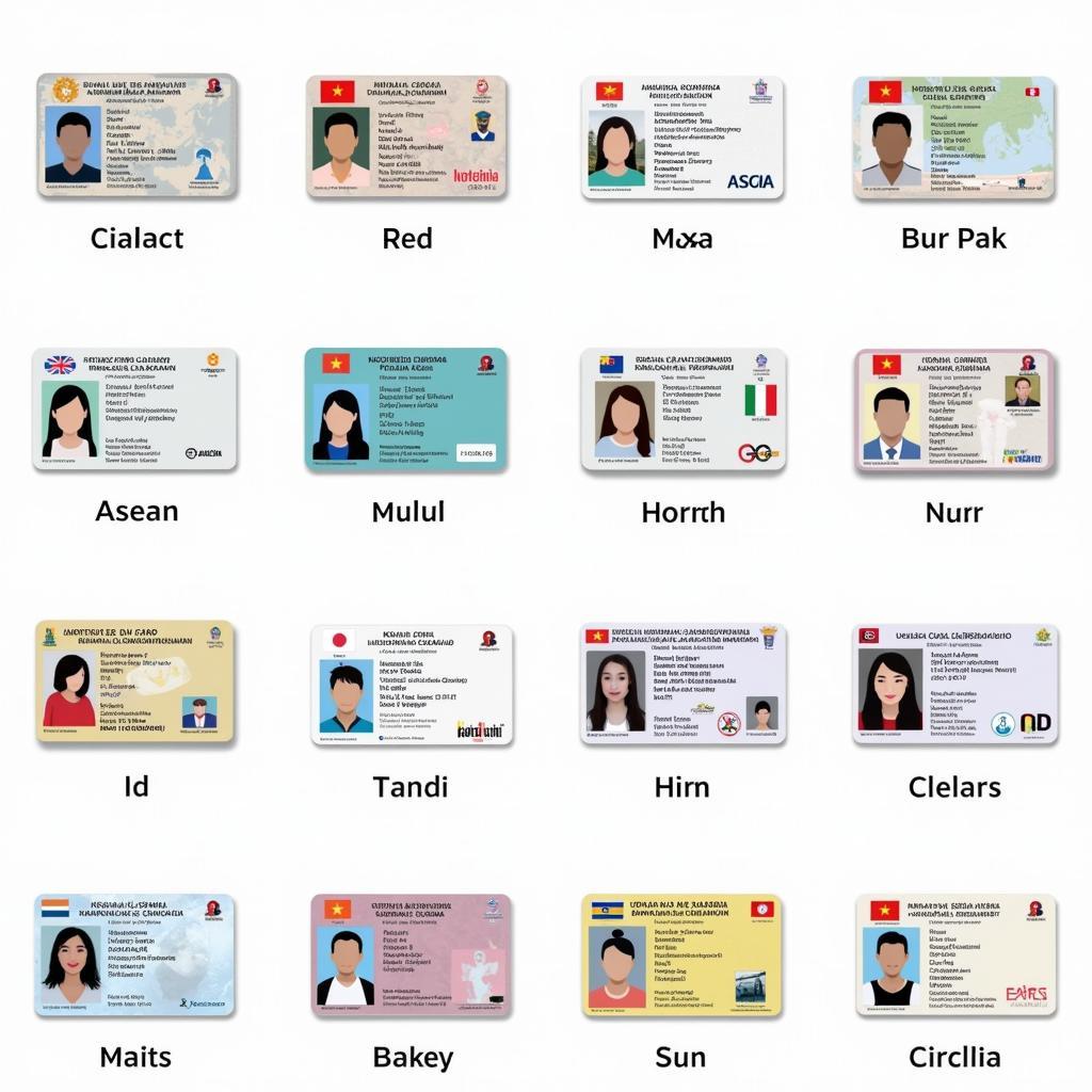 Examples of ASEAN ID Cards