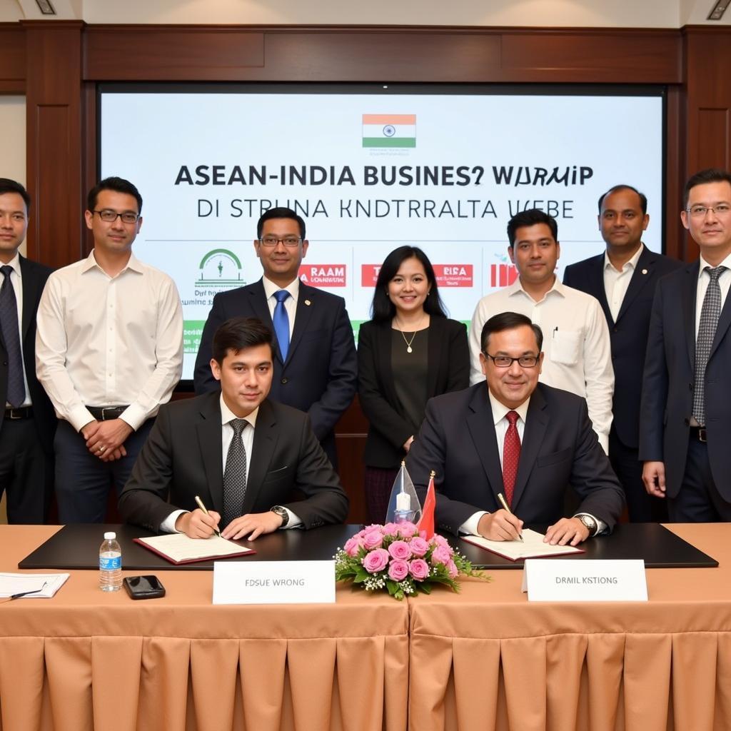 Signing Ceremony at the ASEAN-India Business Summit