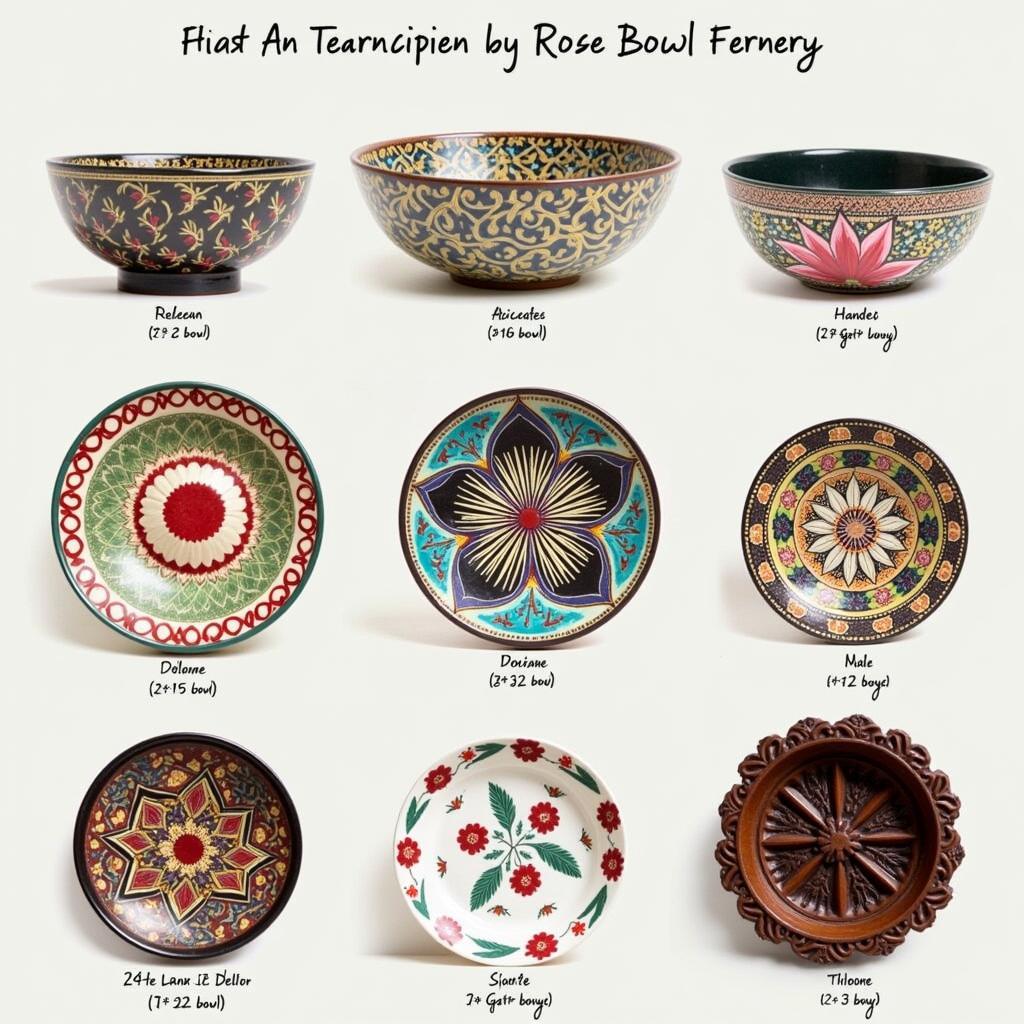 Decorative Bowls with Asean Motifs for Fernery