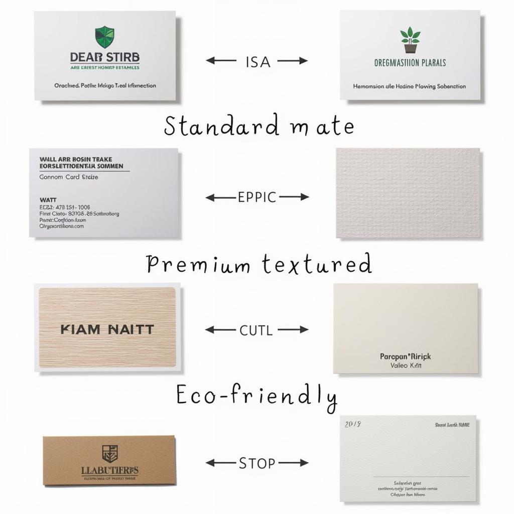 Different Card Stock Options for ASEAN Logo Business Cards