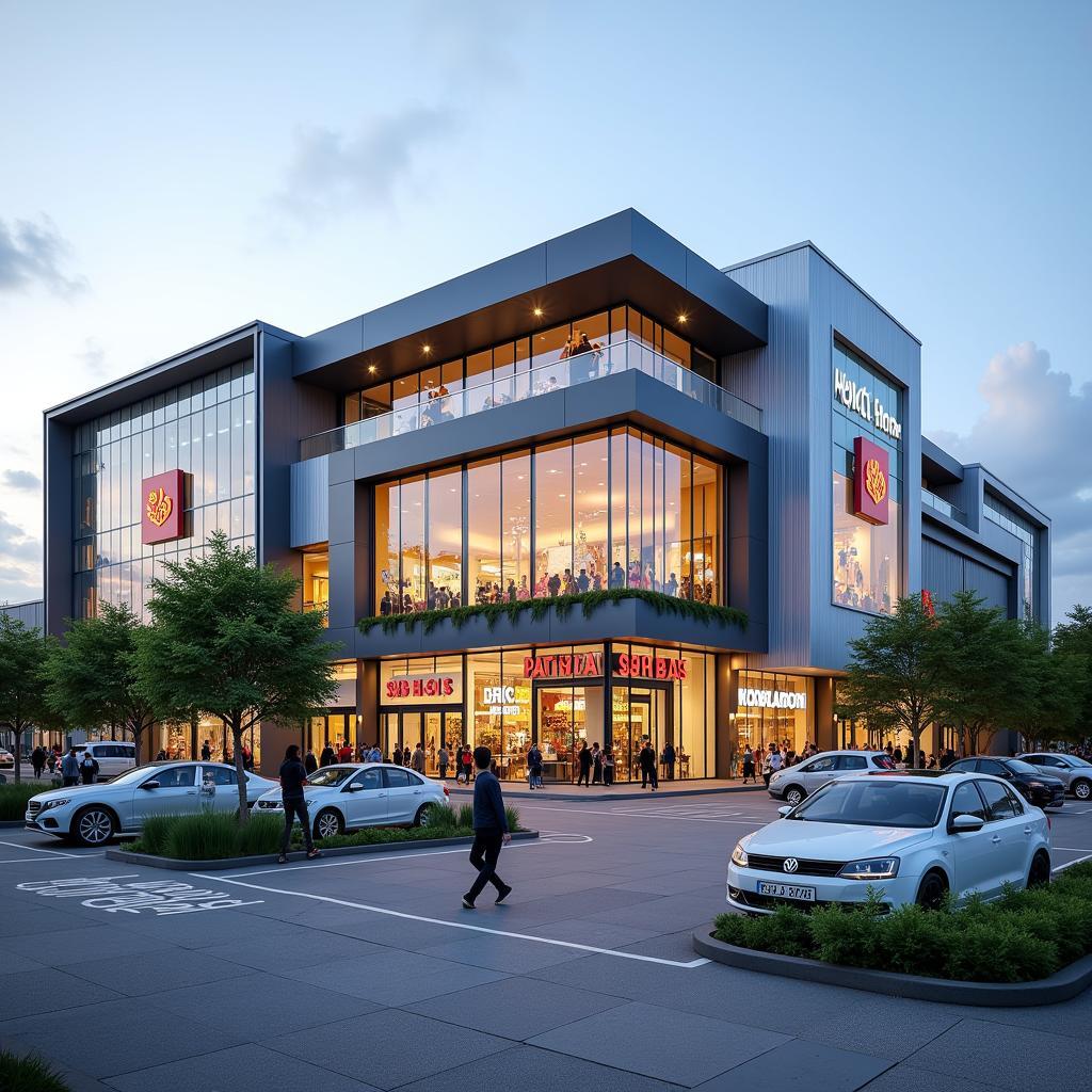 Exterior view of a bustling ASEAN Mall