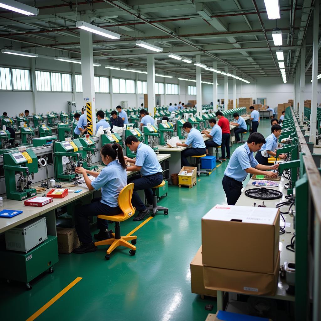 ASEAN Manufacturing Hub - A bustling factory floor showcasing the region's vibrant manufacturing sector.